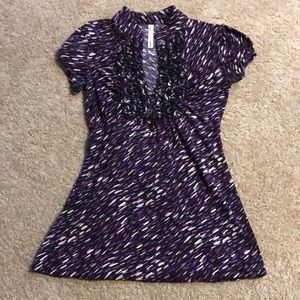 Cap sleeve blouse, size small